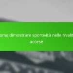Come dimostrare sportività nelle rivalità accese