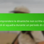 Comprendere le dinamiche non scritte dei ruoli di squadra durante un periodo di crisi