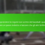 Comprendere le regole non scritte del baseball: quando fare un passo indietro e lasciare che gli altri brillino