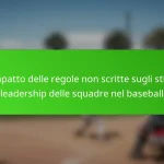 L’impatto delle regole non scritte sugli stili di leadership delle squadre nel baseball