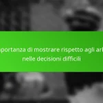 L’importanza di mostrare rispetto agli arbitri nelle decisioni difficili