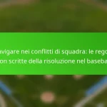 Navigare nei conflitti di squadra: le regole non scritte della risoluzione nel baseball
