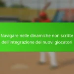 Navigare nelle dinamiche non scritte dell’integrazione dei nuovi giocatori