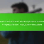 Sportività dei Giocatori: Aiutare i giocatori infortunati, Congratularsi con i rivali, Lavoro di squadra